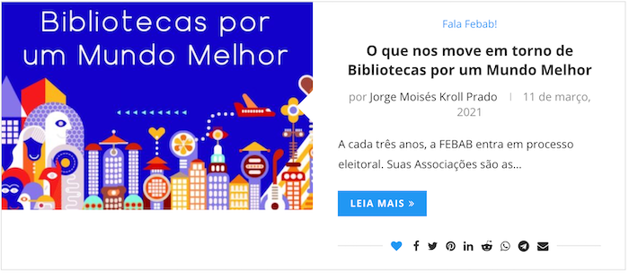 O que nos move em torno de Bibliotecas por um Mundo Melhor