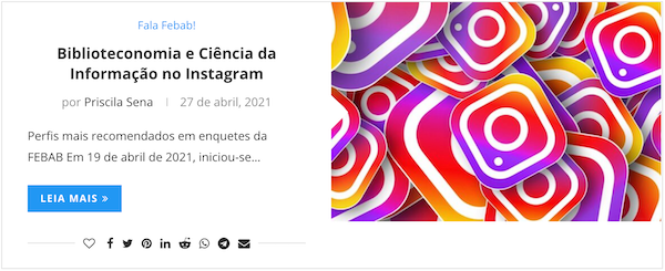 Biblioteconomia e Ciência da Informação no Instagram