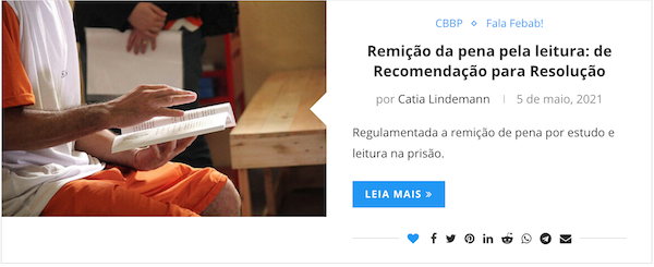 Remição da pena pela leitura: de Recomendação para Resolução