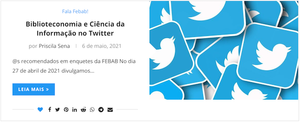 Biblioteconomia e Ciência da Informação no Twitter